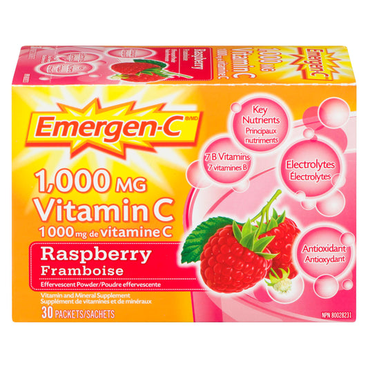 EMERGEN C 1000MG RASPBERRY PK 30
