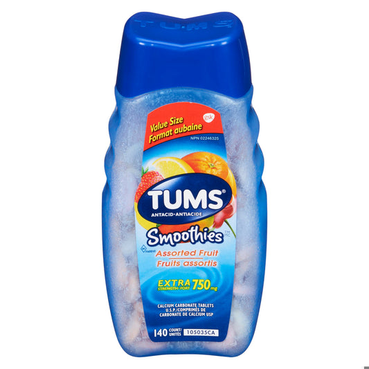 TUMS SMOOTH ASTD FRUIT 750 MG 140