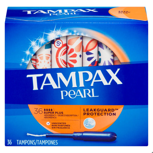 TAMPAX PEARL PLASTIC APPL SUPER PLUS UNSCENTED 36