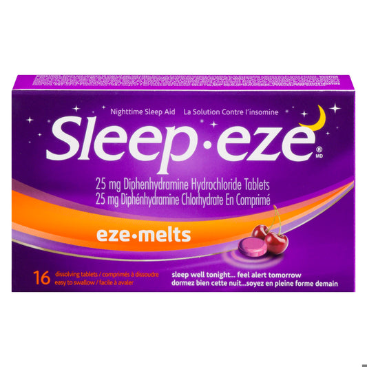 SLEEP EZE MELTS TB 25MG 16