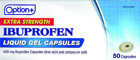 OPTION+ IBUPROFEN LIQ-GEL 400MG 50