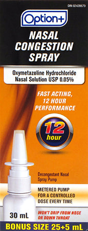 OPTION+ NASAL CONGESTION SP 30ML