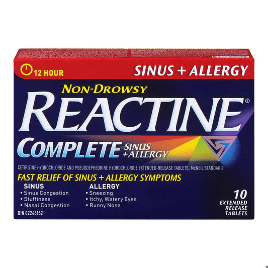 REACTINE ALLERGY & SINUS TB 10